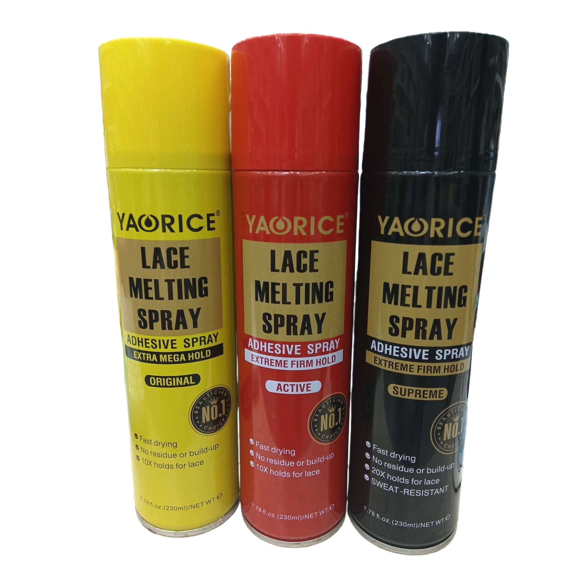 YAORICE 180ml假发胶水喷雾套装白底实物图