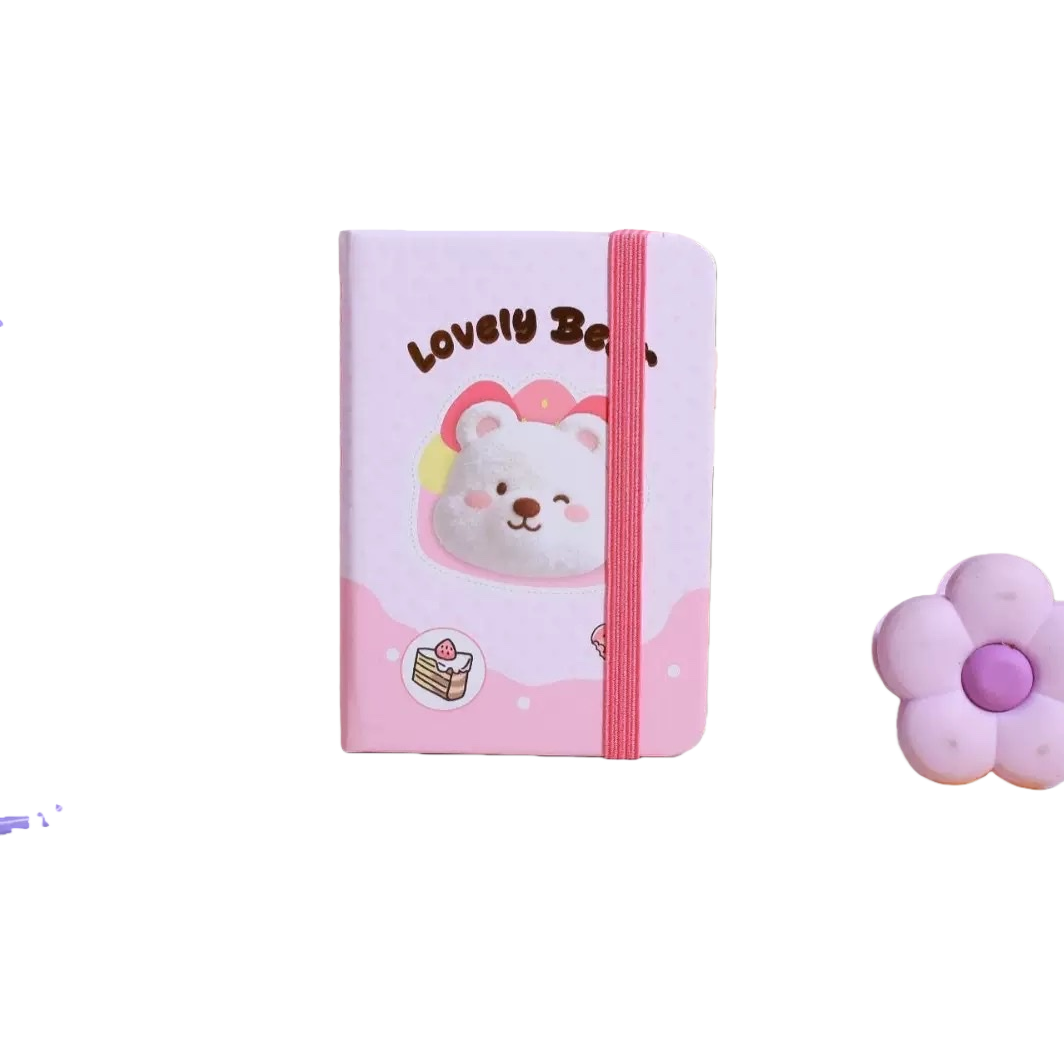 粉色卡通小熊笔记本 A5加厚内页简约学生记事本 Item Picture