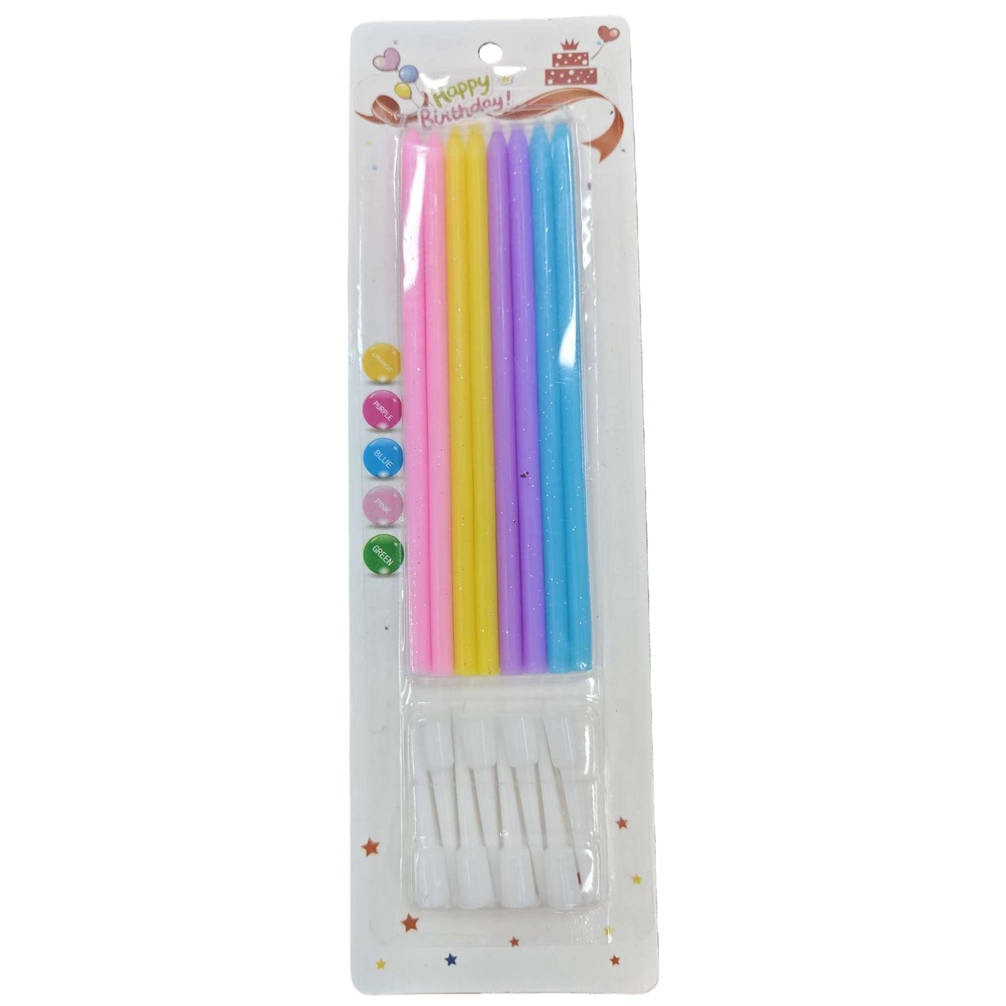 حفلة أطفال شموع عيد الميلاد الملونة مزخرفة بشموع الكعكة الملونة بألوان متعددة Item Picture