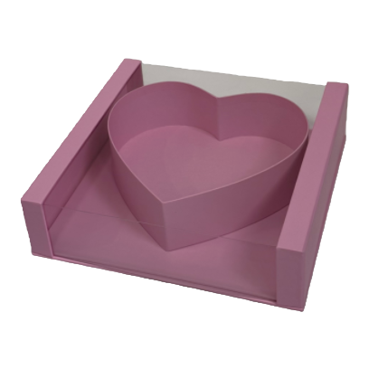 Pink heart-shaped gift box with candies and chocolates for Valentine's Day and birthdays Item Picture