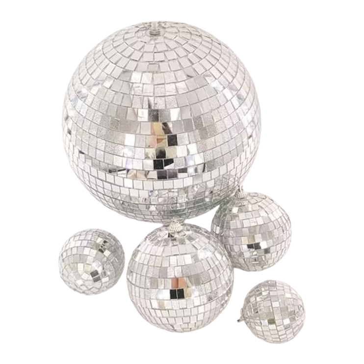 مرآة الفضية Disco Diisco، تدوير الانعكاس للتزيين أضواء الجو في حفلة المهرجان Item Picture