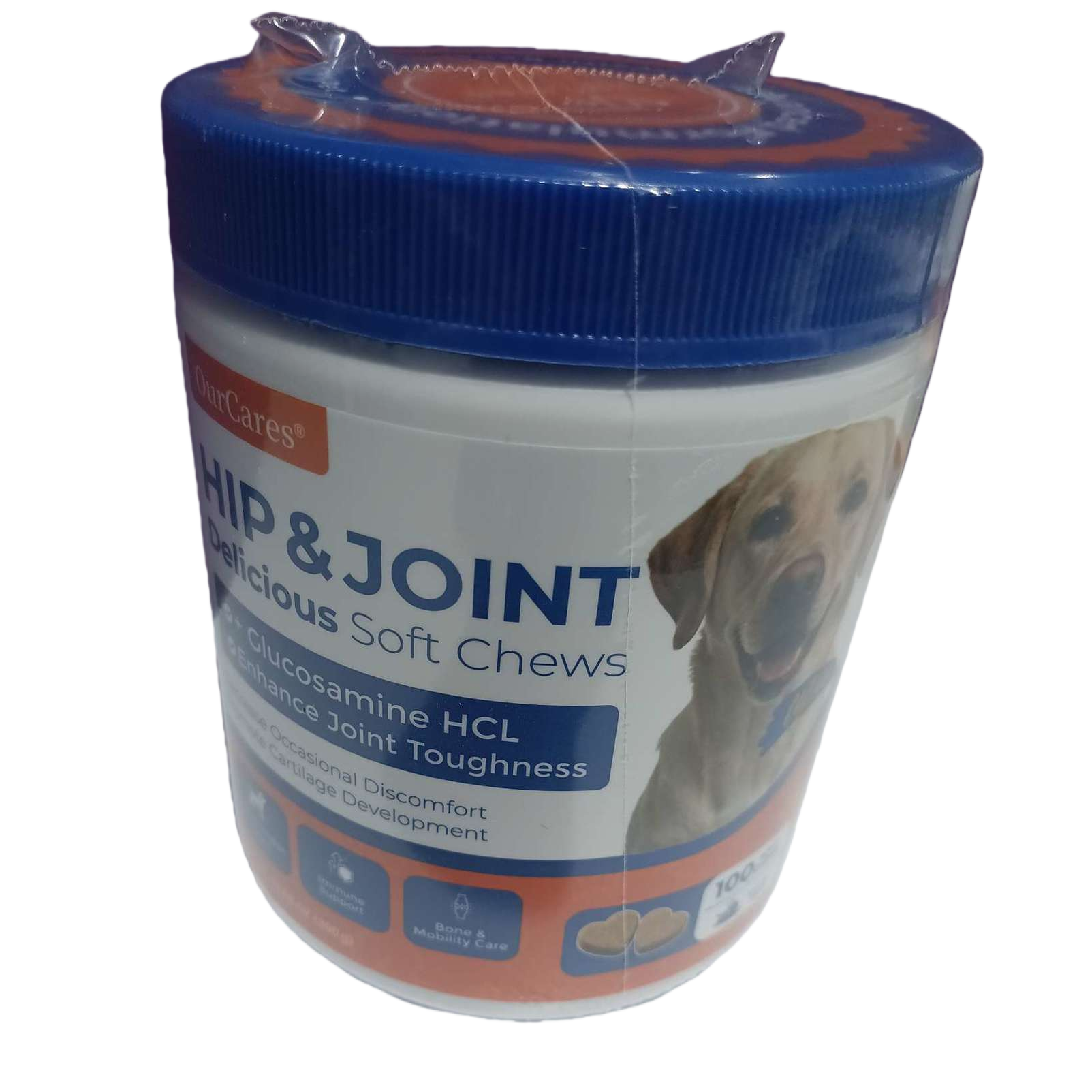 White container dog joint gummy, pet nutritional supplement, joint care chewable Item Picture