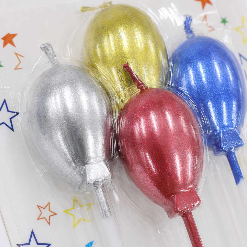 Colorful balloon-shaped candles, birthday party decoration candles, creative handmade candles Application Scenario