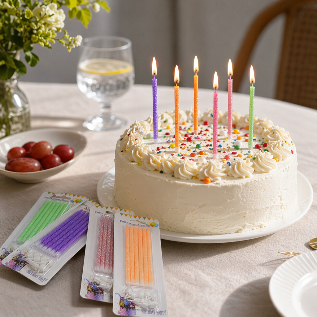 Colorful glitter candle set Creative home decoration aromatherapy candle gift box details Picture