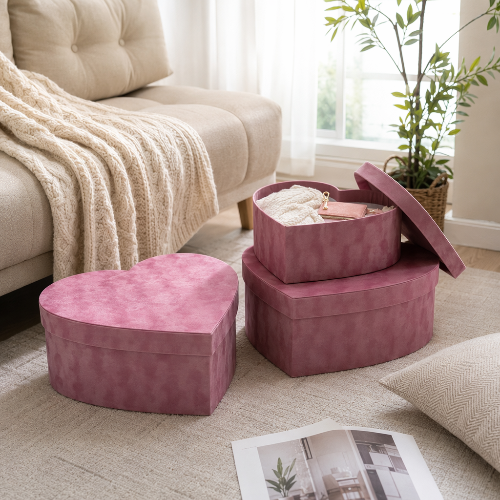 Pink heart-shaped gift box with candies and chocolates, Valentine's Day exclusive packaging details Picture