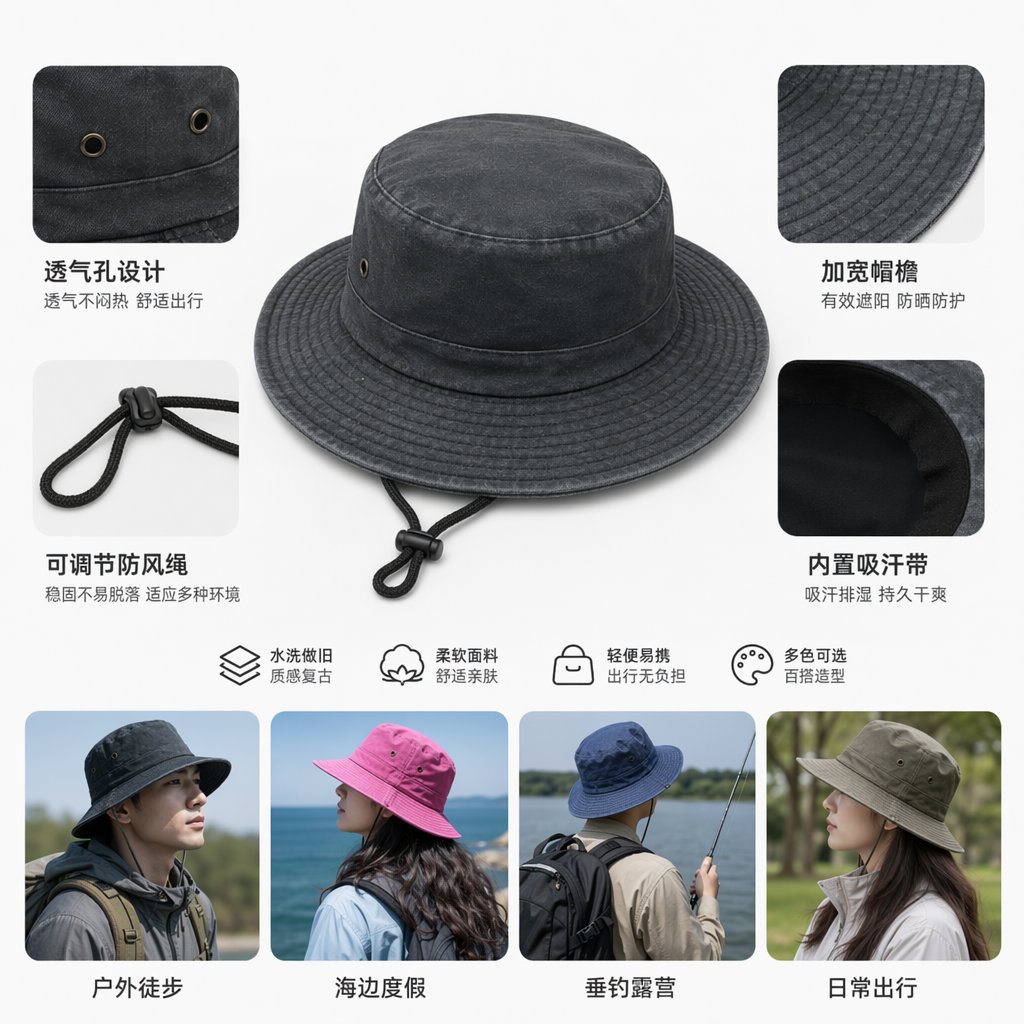 六色彩色宽檐帽 防晒遮阳女士夏季草编礼帽