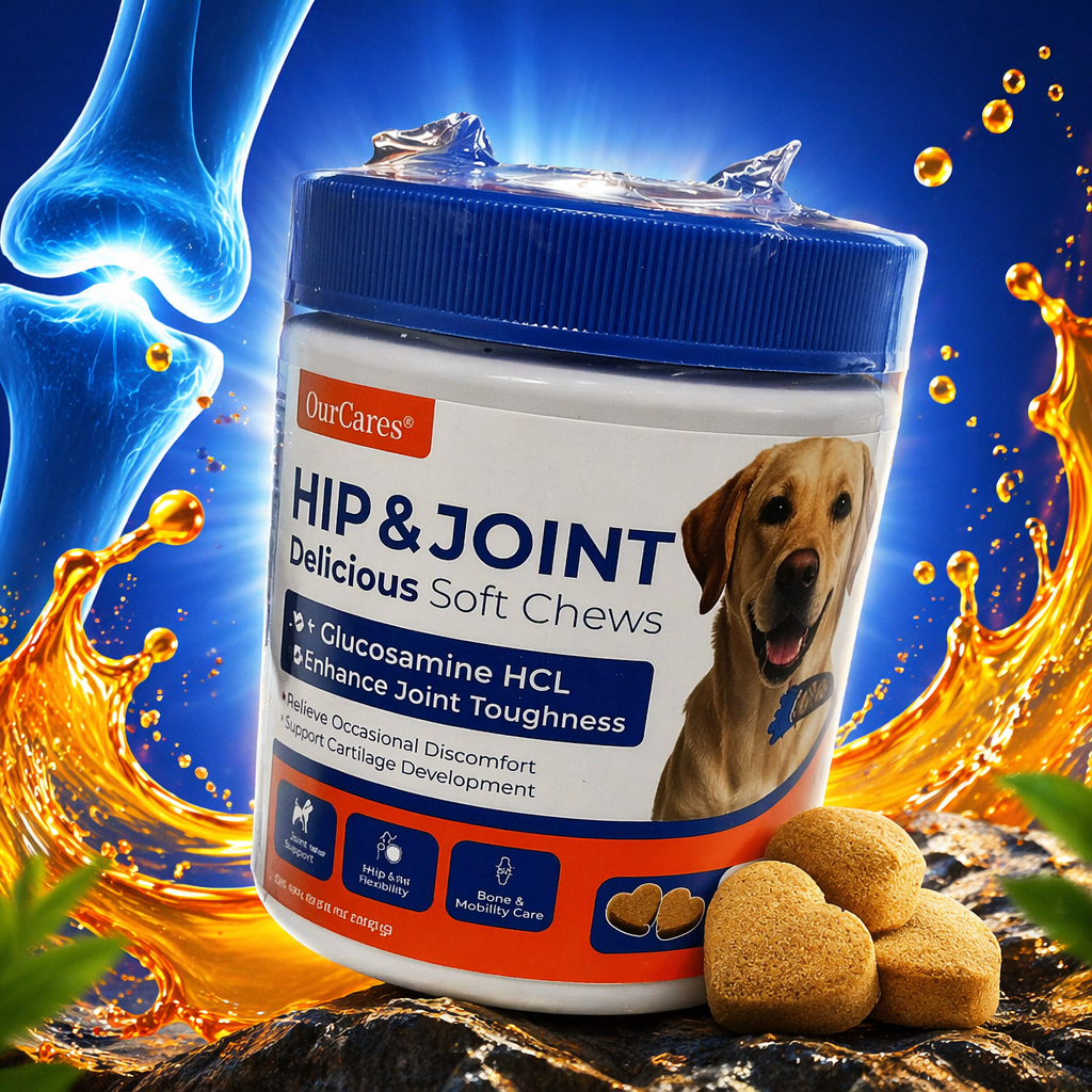White container dog joint gummy, pet nutritional supplement, joint care chewable Specification image