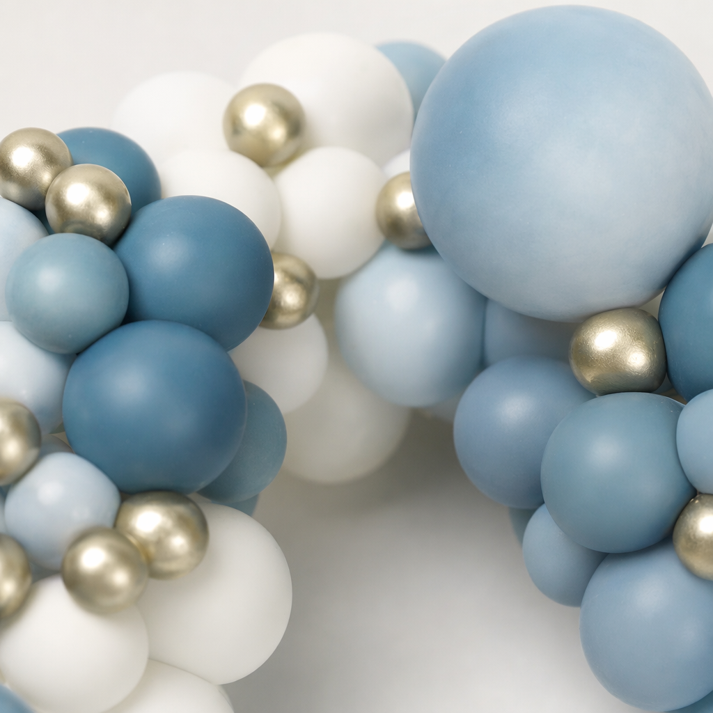 Blue and white gold balloon decoration set for wedding and birthday party decoration supplies Application Scenario