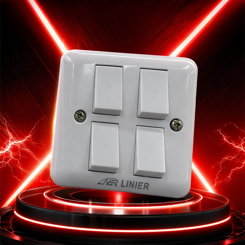 NL bakelwood four-way dual-control wall switch, suitable for both home and office use, export for foreign trade Specification image