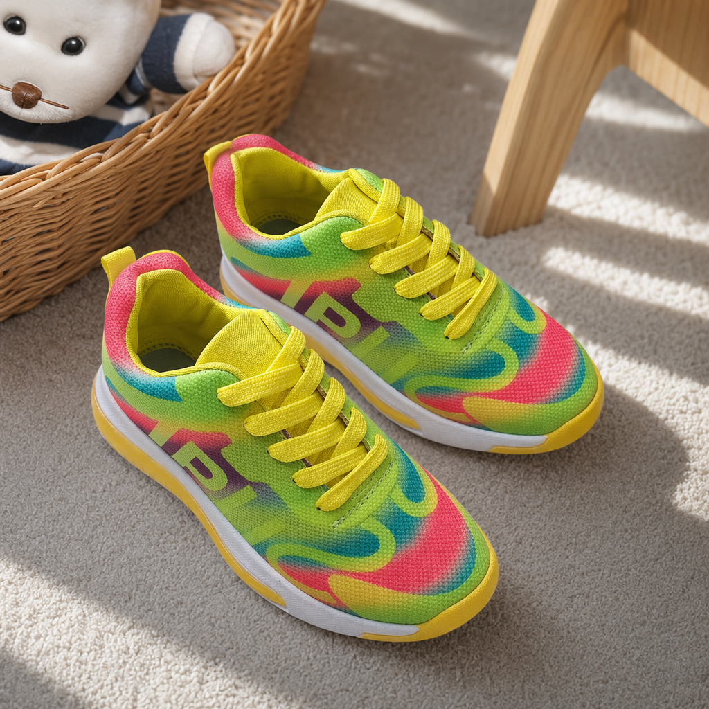 Colorful gradient sports shoes are fashionable, versatile, lightweight and breathable, suitable for both men and women details Picture