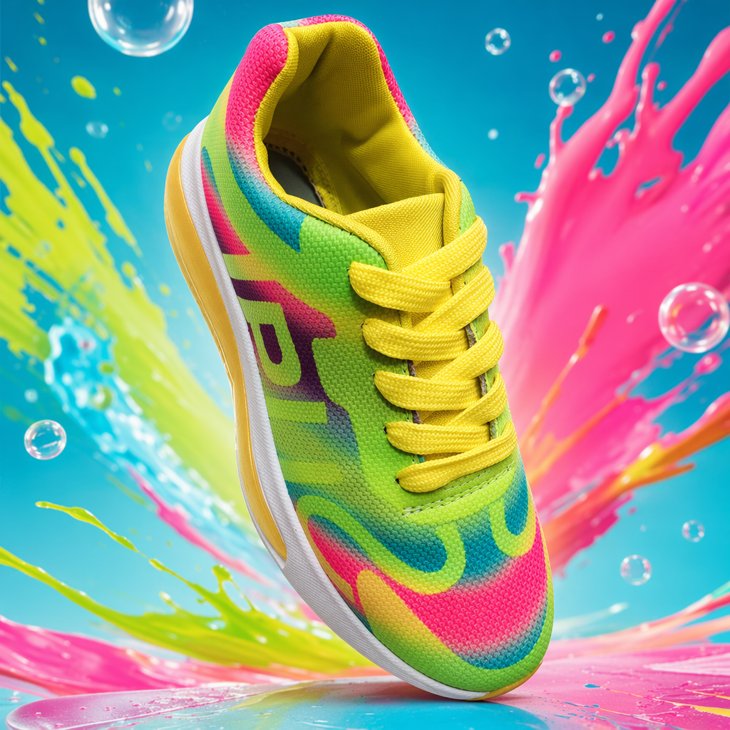 Colorful gradient sports shoes are fashionable, versatile, lightweight and breathable, suitable for both men and women Specification image