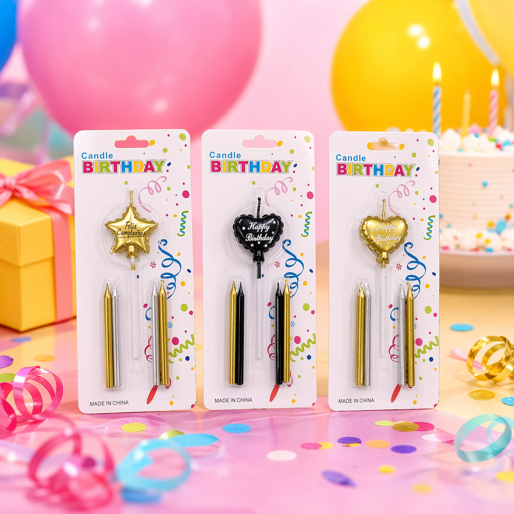 Colorful packaged birthday candle set, children's party decoration candle gift box Specification image