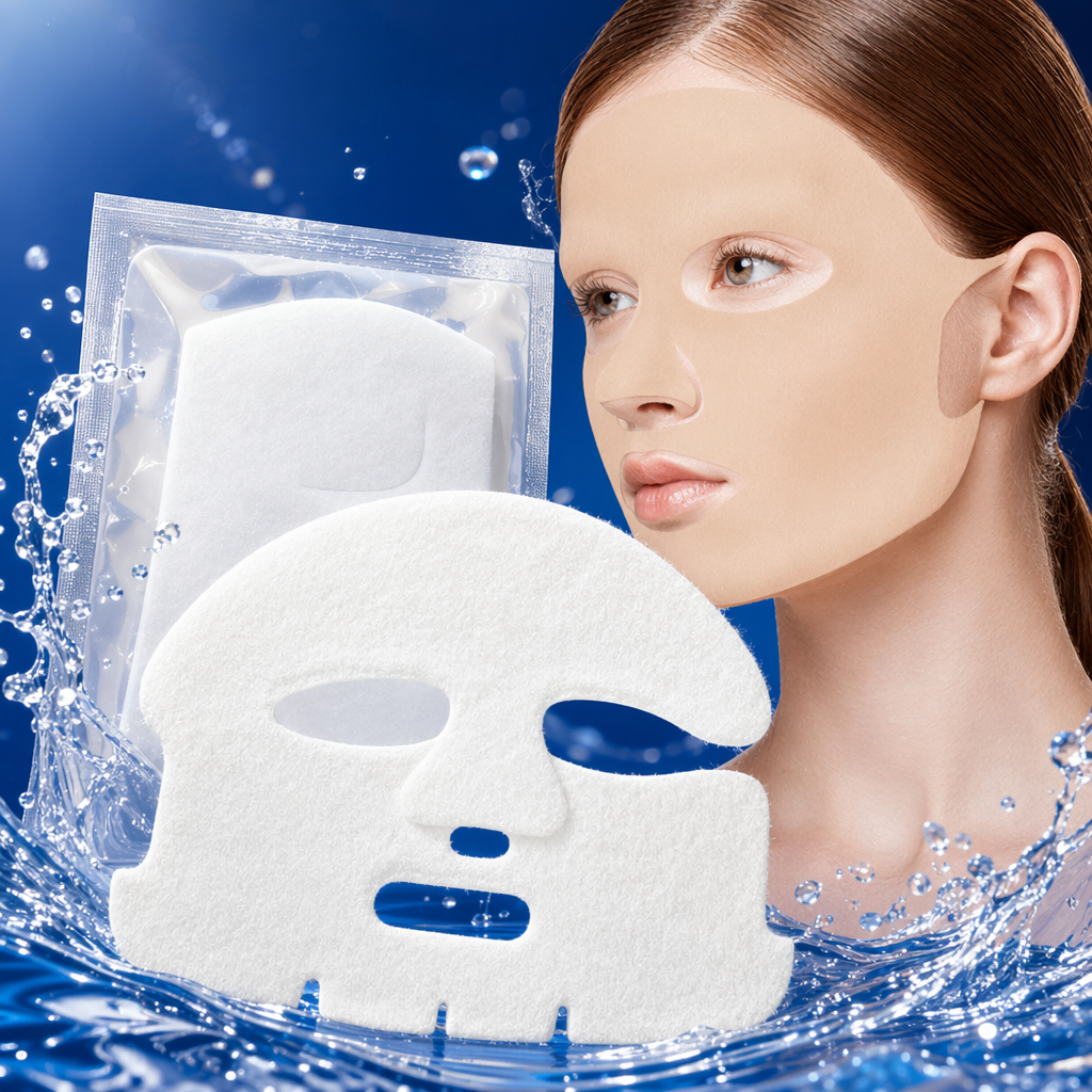 The white mask paper made of non-woven fabric adheres closely to the skin, moisturizing, hydrating, brightening and refreshing Specification image