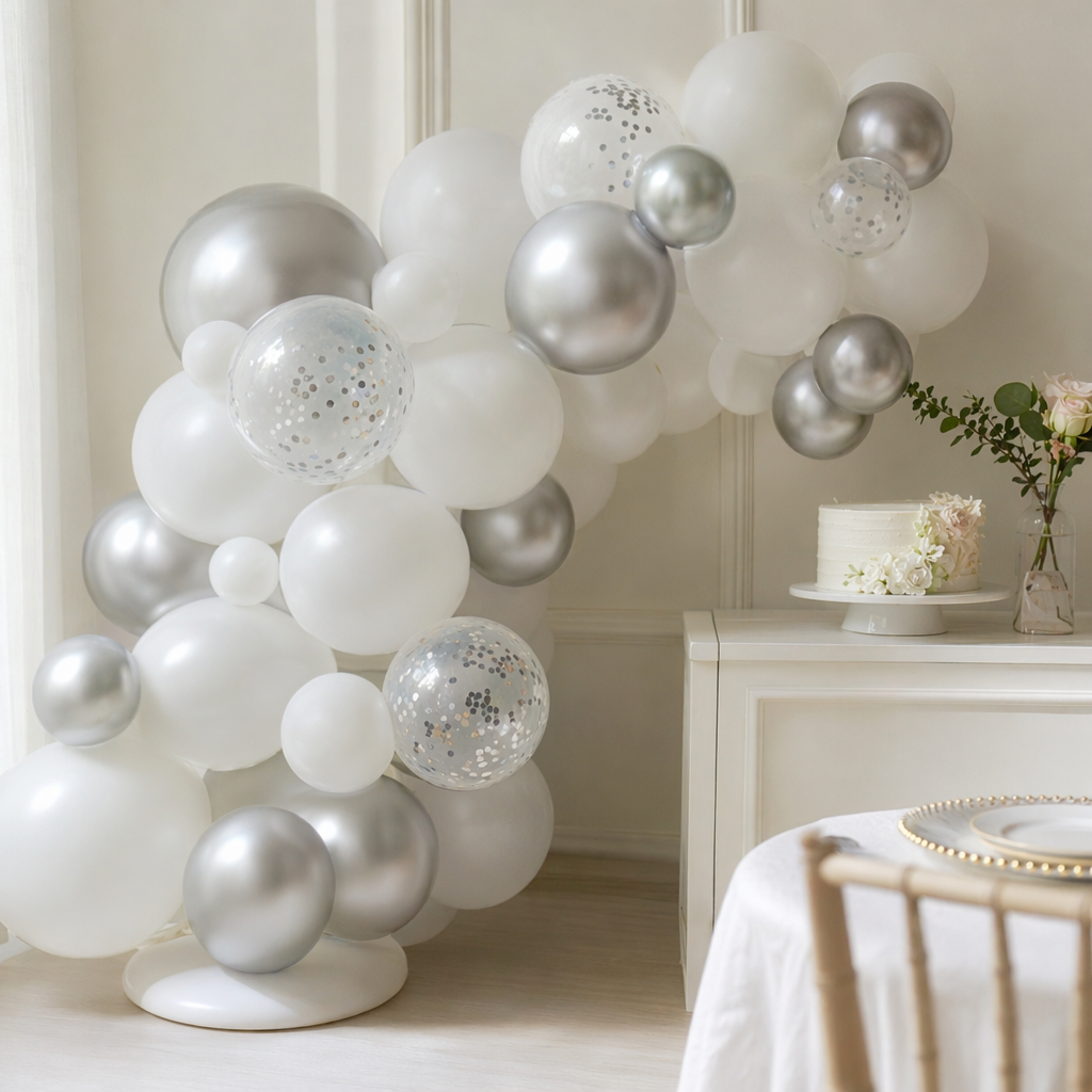 White packaging box balloon set party decoration supplies details Picture