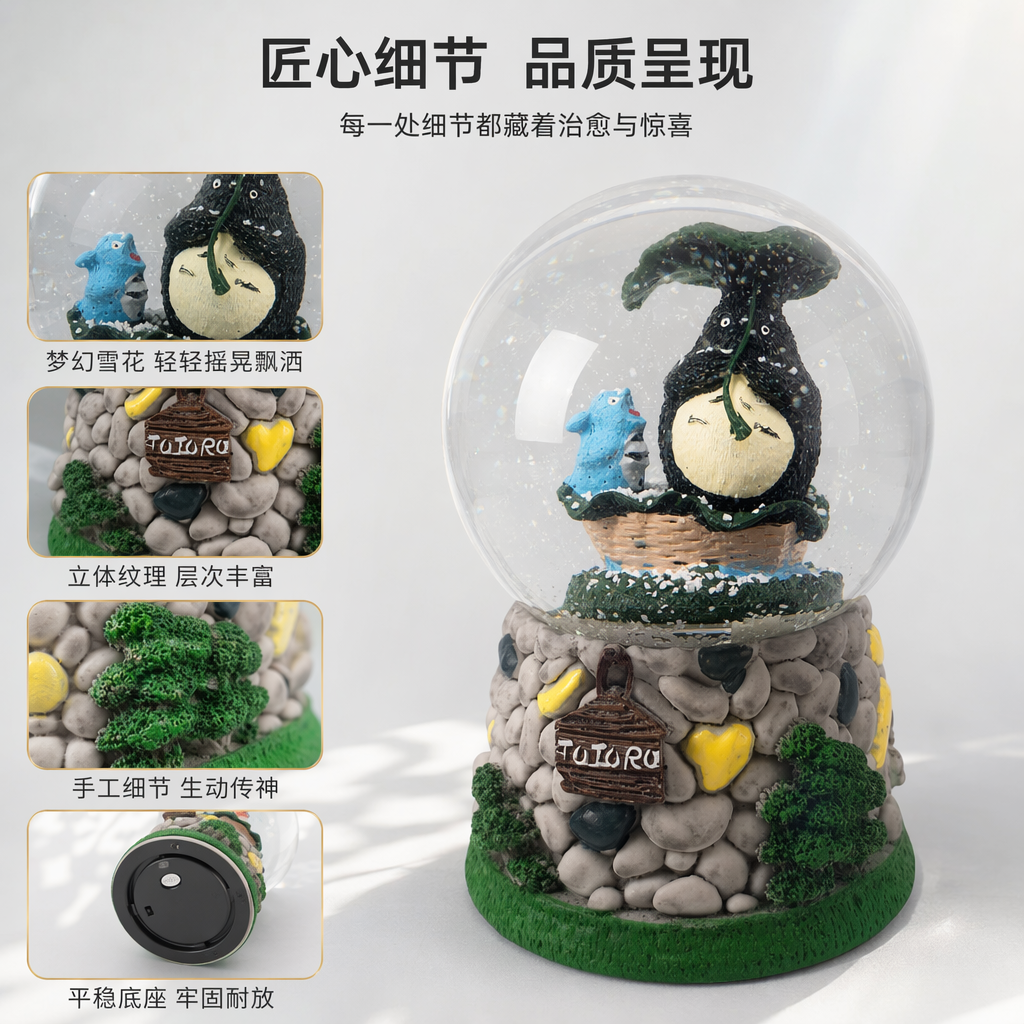 透明球体雪景球 摆件装饰品 节日家居桌面创意礼品