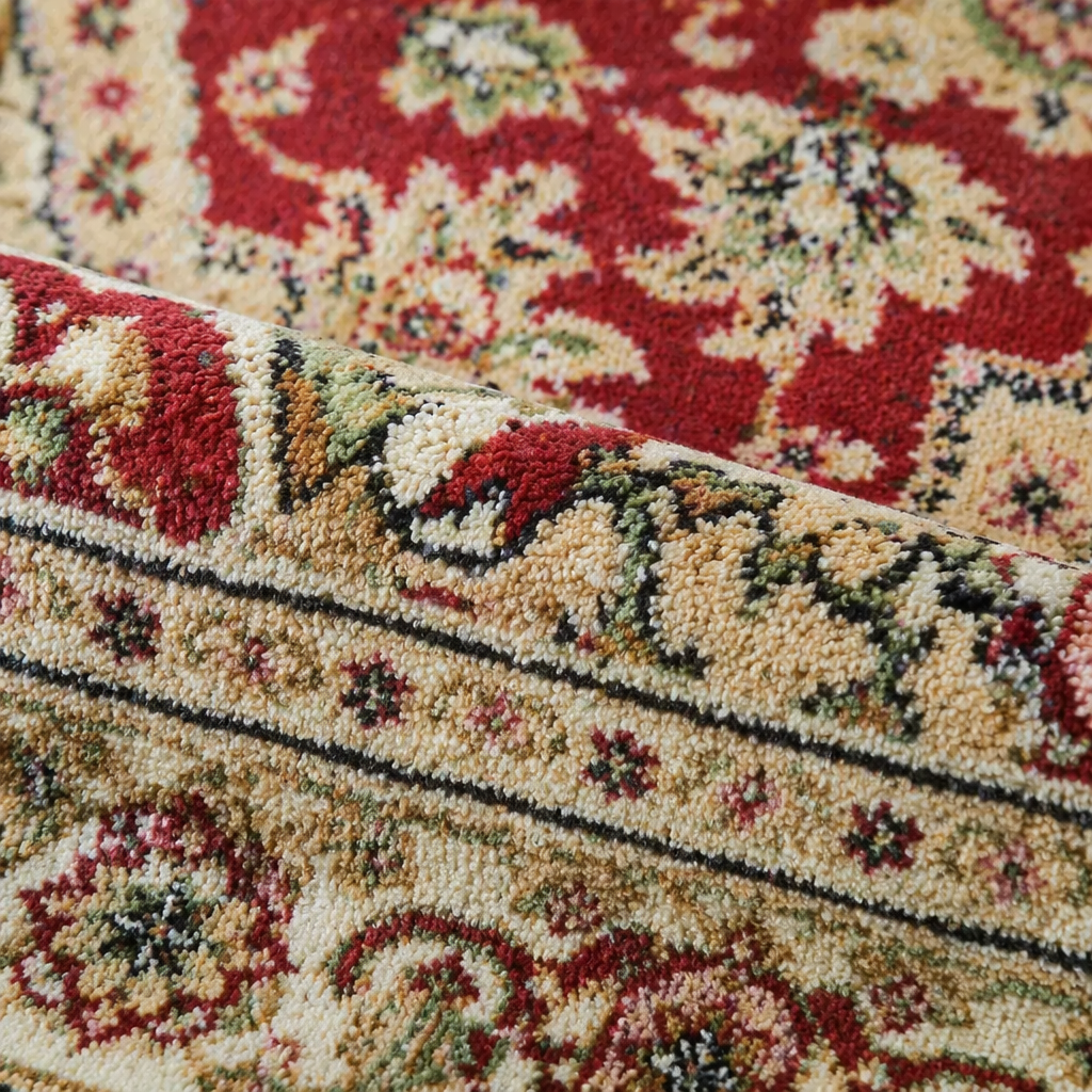 Persian retro, Middle Eastern and European traditional floral patterns - high-density woven living room and bedroom home wear-resistant carpet floor mat Specification image