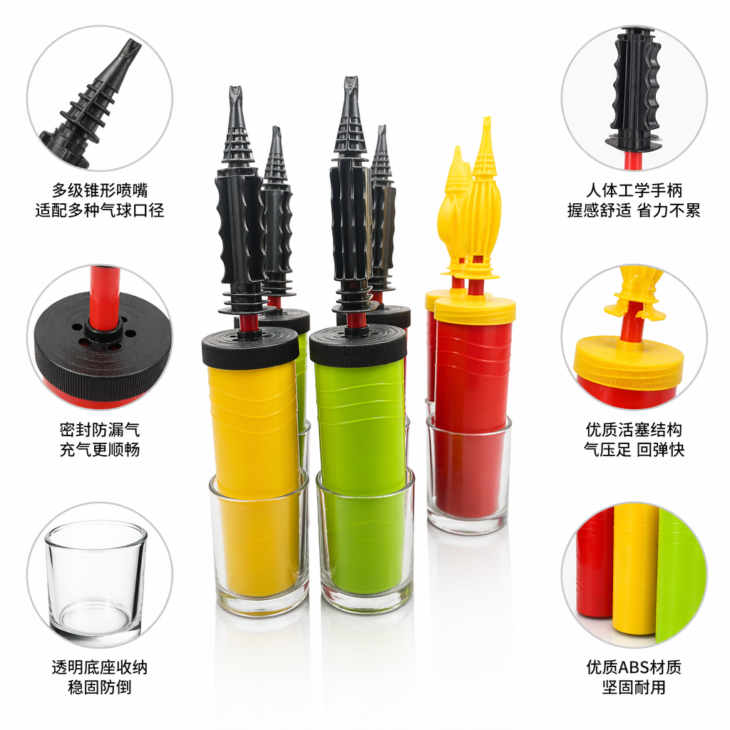 Colored air cylinders, portable air pumps, bicycle and electric bike tire inflation tools