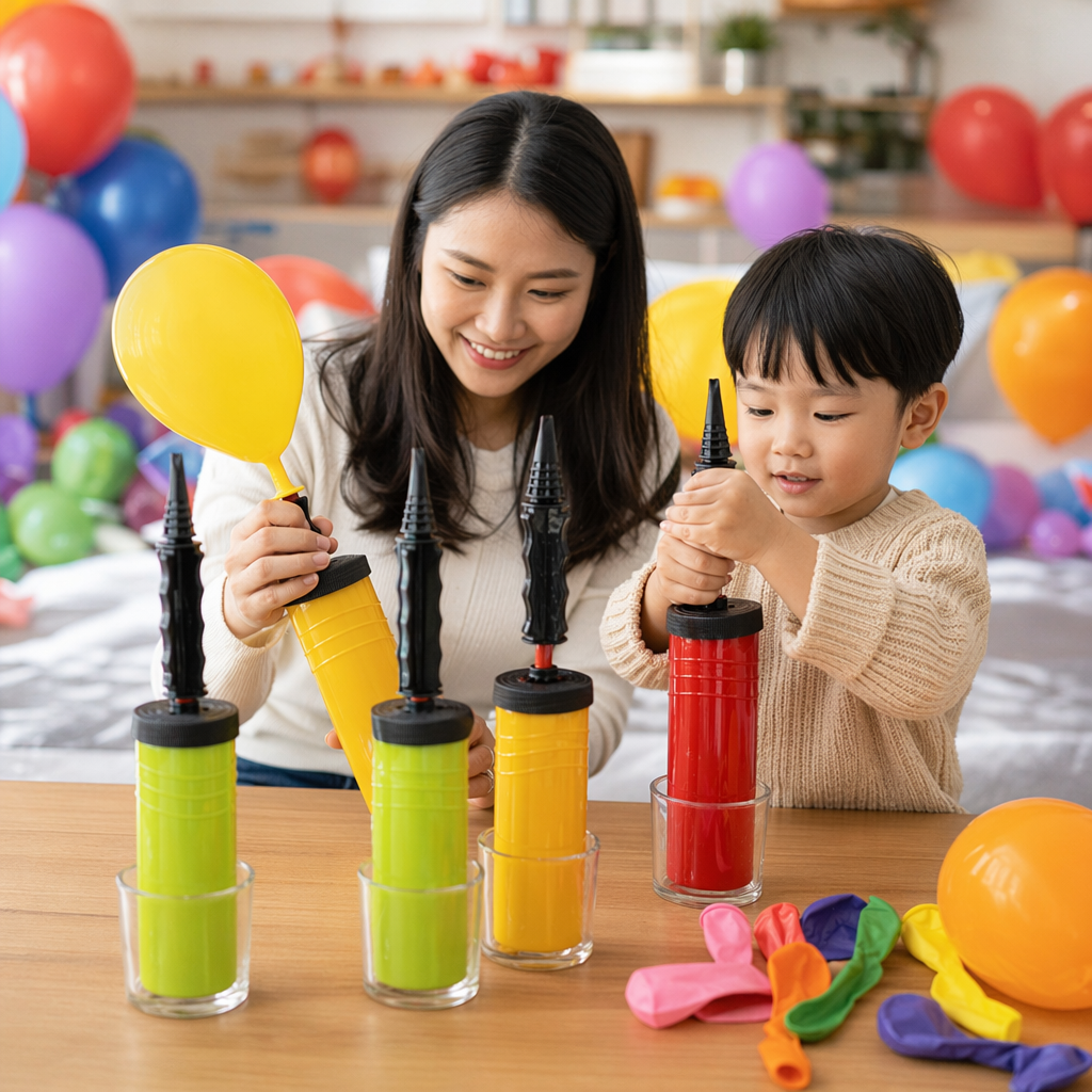 Colored air cylinders, portable air pumps, bicycle and electric bike tire inflation tools details Picture