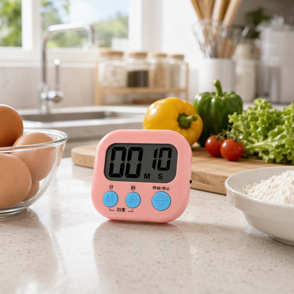 Color electronic timer, digital countdown alarm clock, portable for multiple scenarios such as home sports and kitchen details Picture