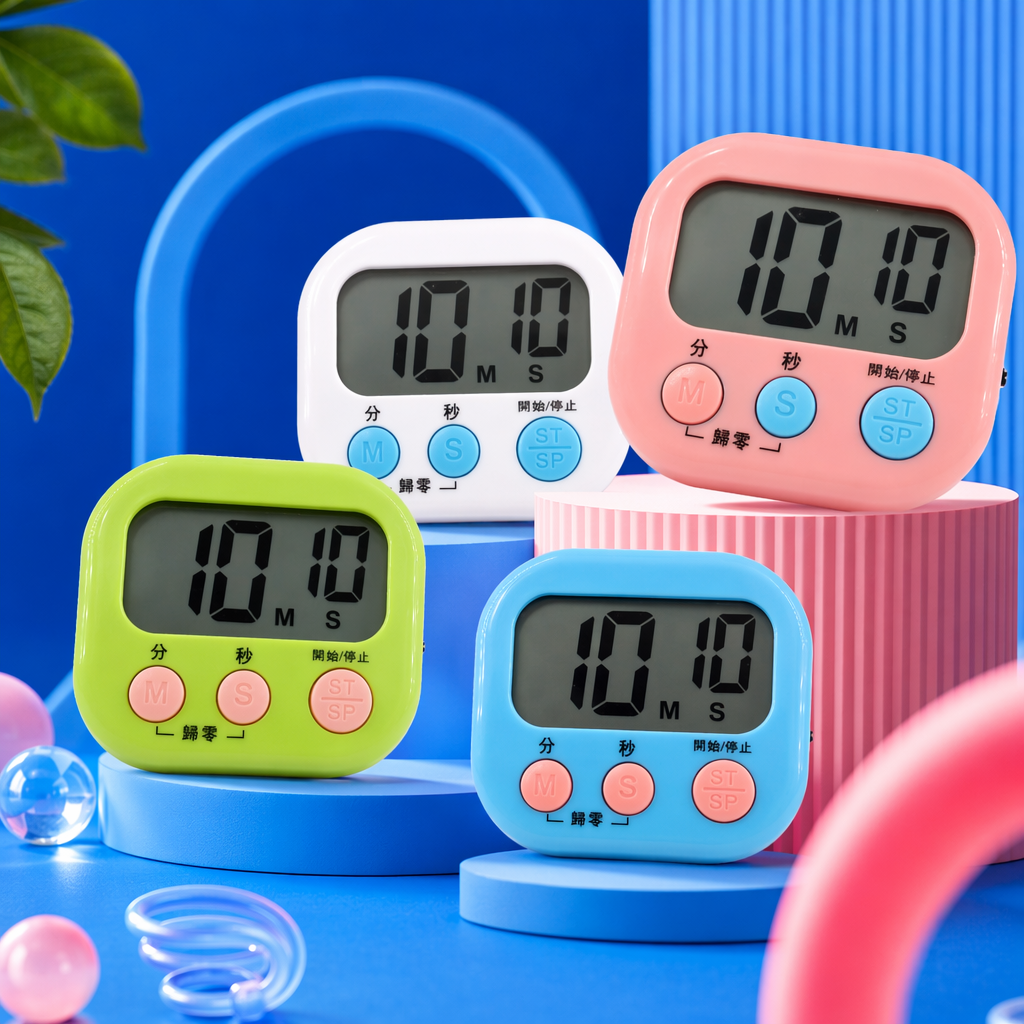 Color electronic timer, digital countdown alarm clock, portable for multiple scenarios such as home sports and kitchen Specification image