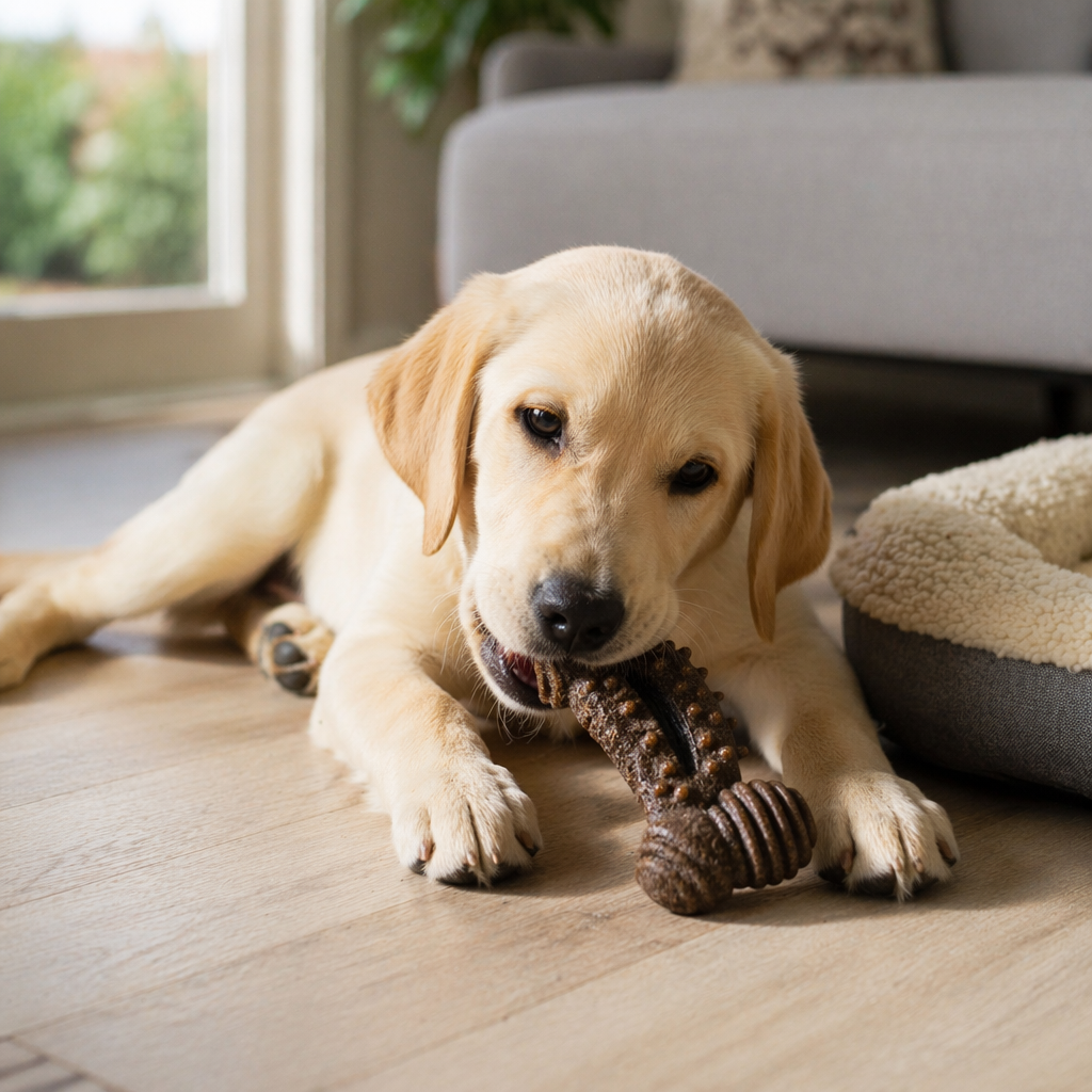 Hollow small bone pet feeding toy, durable and teething for dogs details Picture
