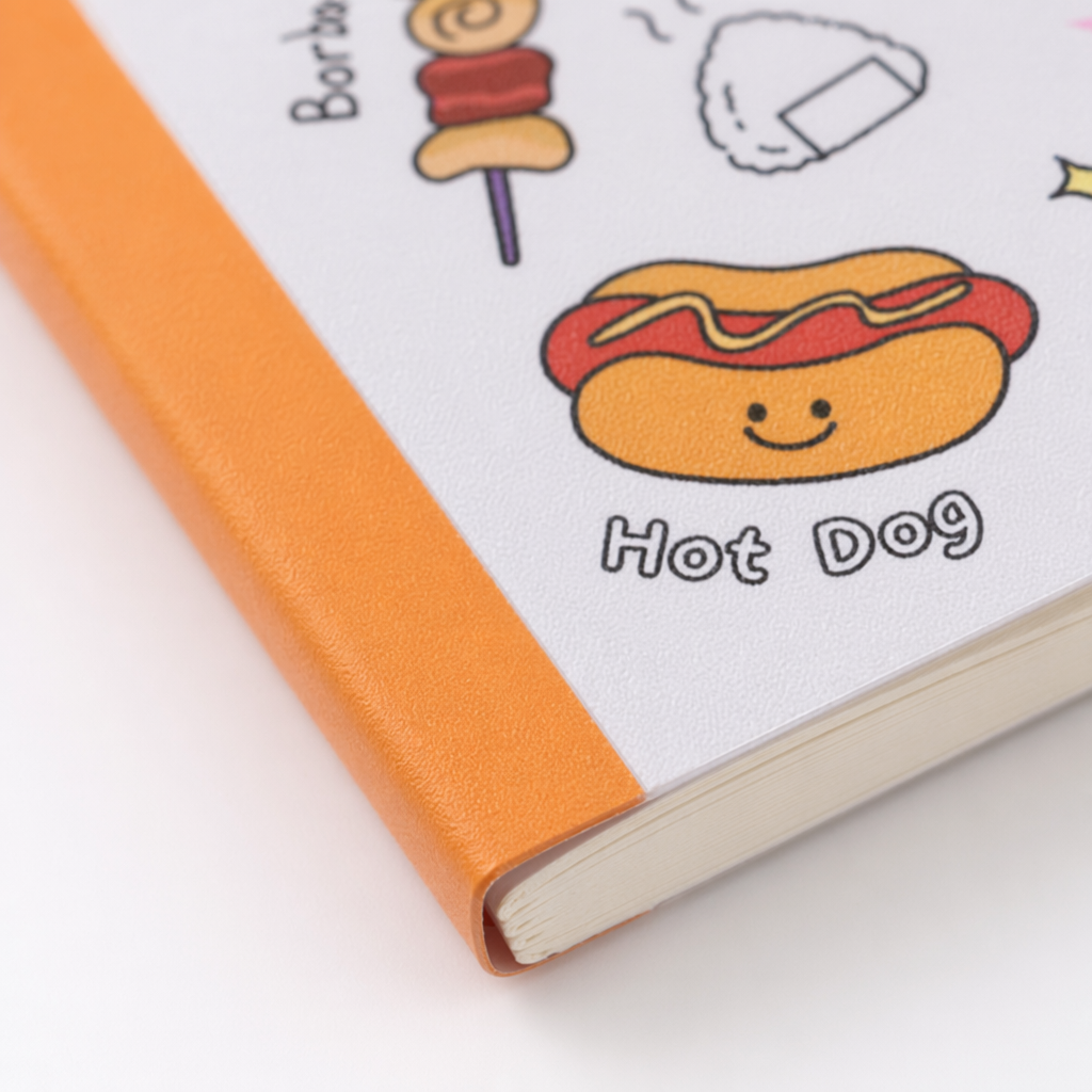 A white cover cartoon food pattern drawing book Application Scenario