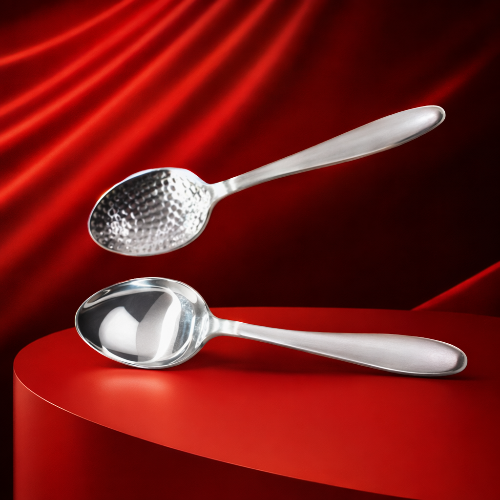 الملاعق المصنوعة من الفولاذ غير القابل للصدأ الفضي والملعقة المنزلية Specification image