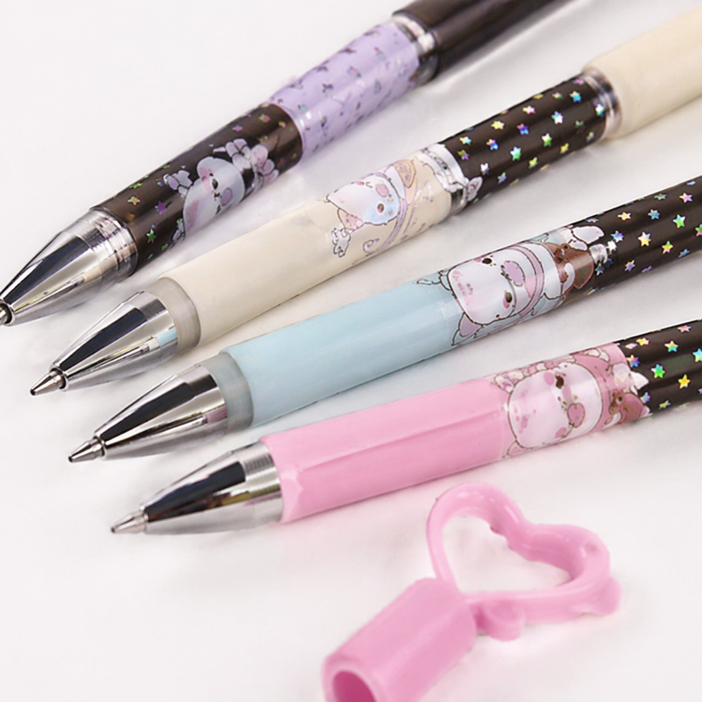Colorful heart-shaped pendant pen, creative student stationery, cute decorative writing tool Application Scenario
