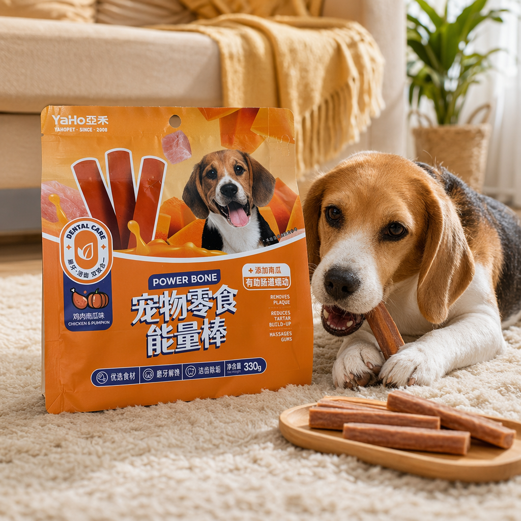 Orange packaging bag pet snack energy bars, high-protein nutritional supplements specially designed for dogs and cats details Picture