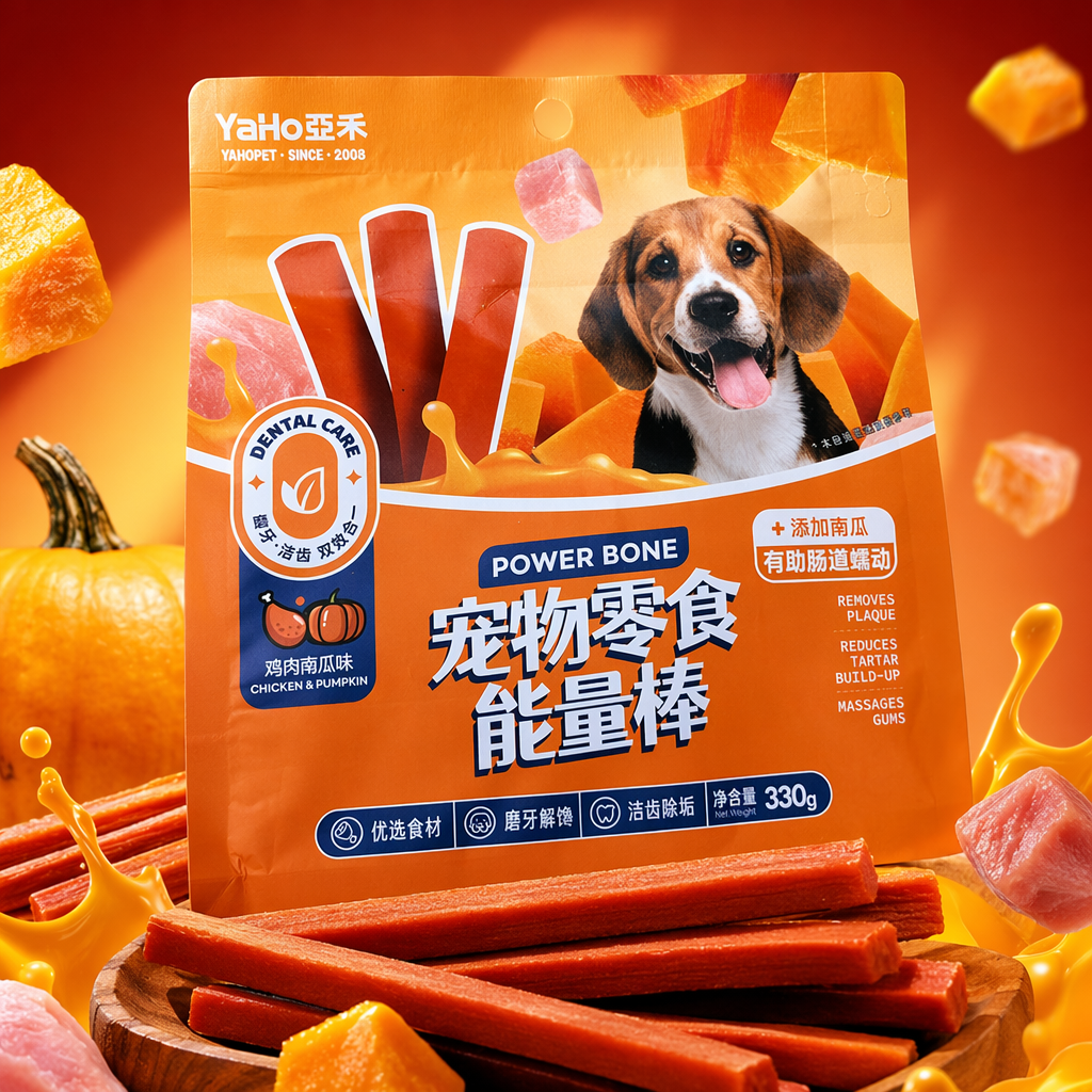 Orange packaging bag pet snack energy bars, high-protein nutritional supplements specially designed for dogs and cats Specification image