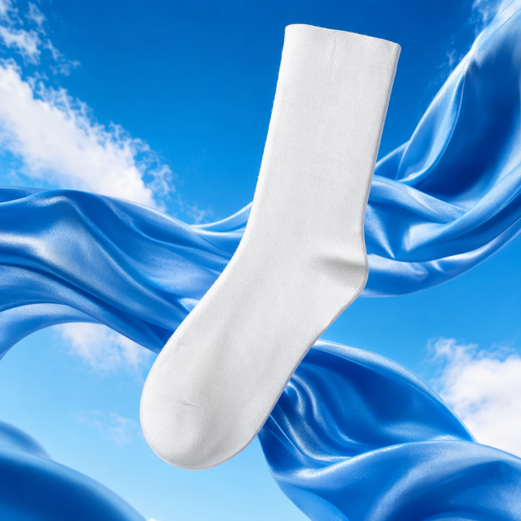 Pure cotton white mid-calf socks for both men and women, sweat-absorbing, breathable and comfortable for daily wear Specification image