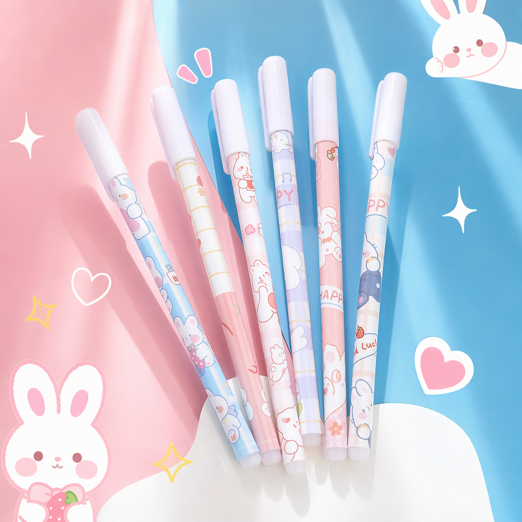 Colored cartoon body gel pen Specification image