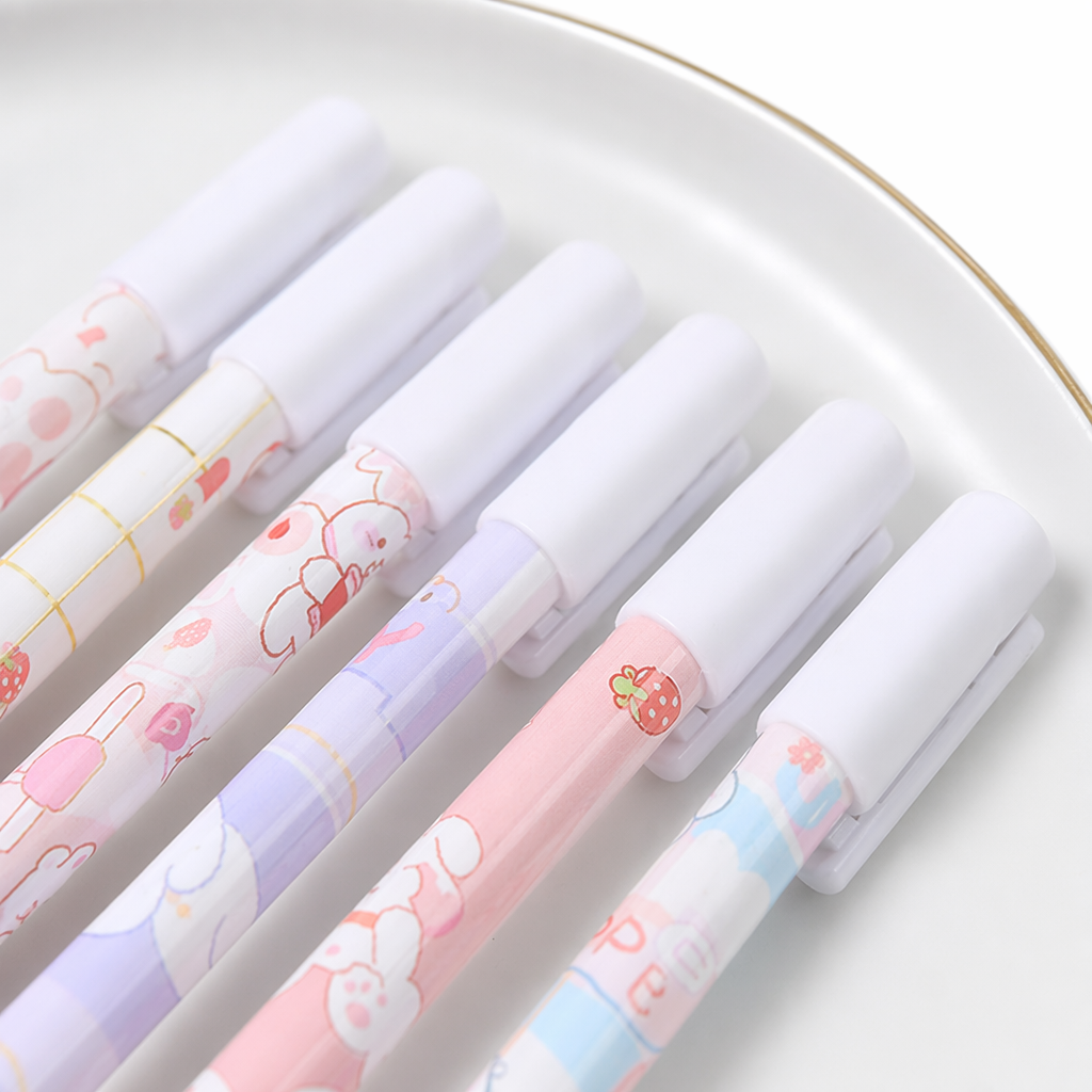 Colored cartoon body gel pen Application Scenario