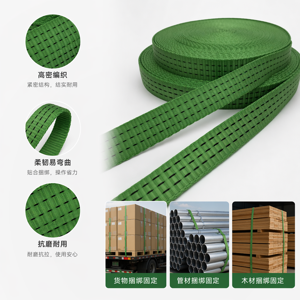 3.5cm宽加厚高强仿尼龙织带货车货物捆绑带拉紧器织带多规格支持定制