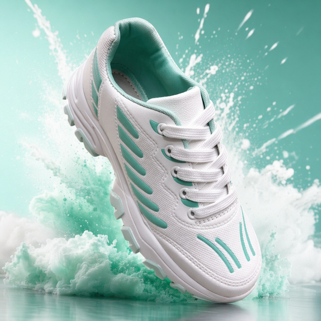 White sports shoes, breathable and lightweight, men's and women's casual running shoes Specification image