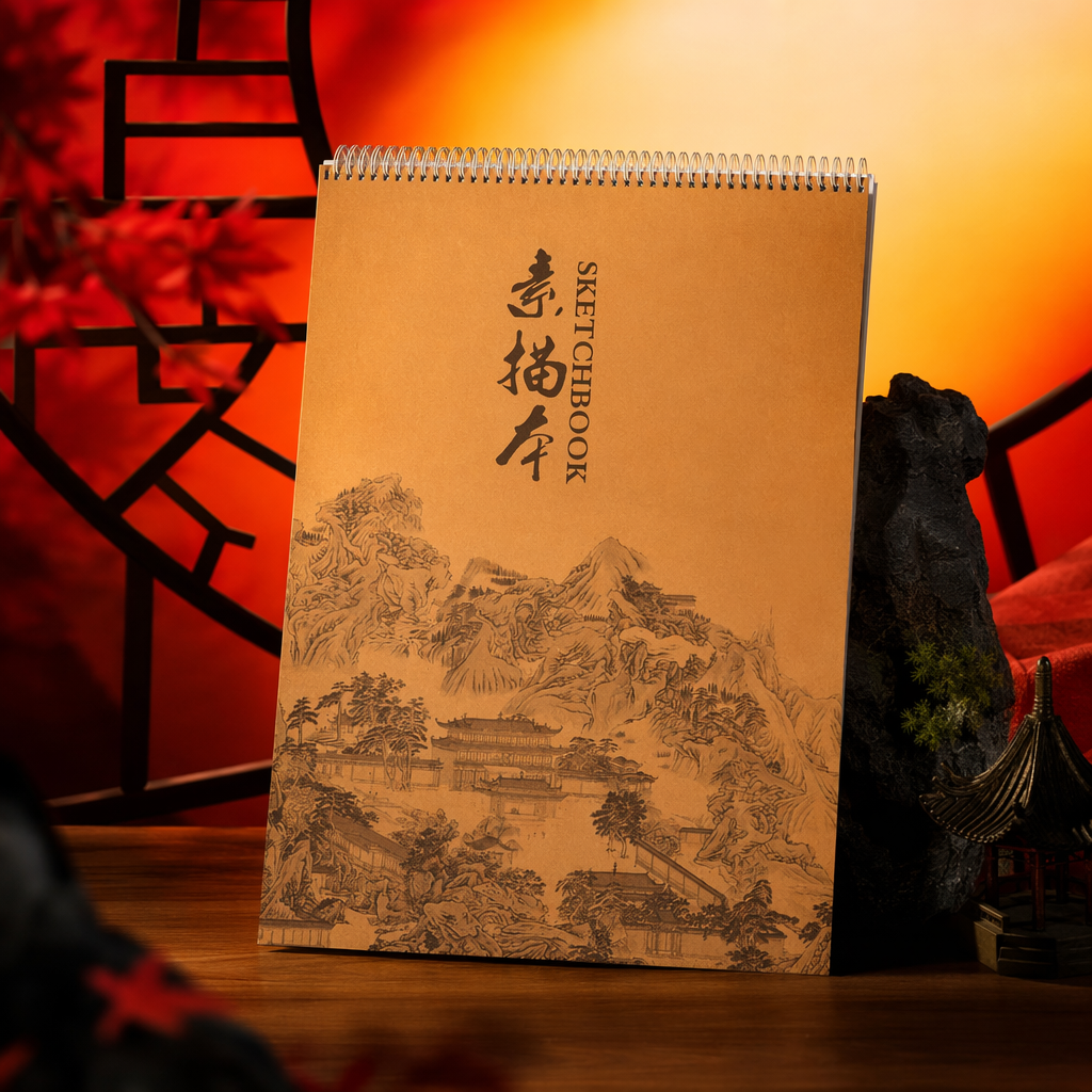 橙色封面传统山水画素描本 SKETCHBOOK Specification image