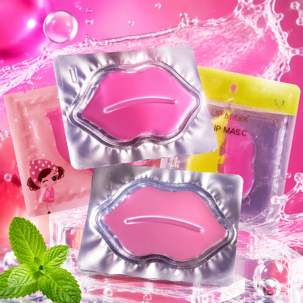 Two pieces of transparent gel patches in silver metal packaging Specification image