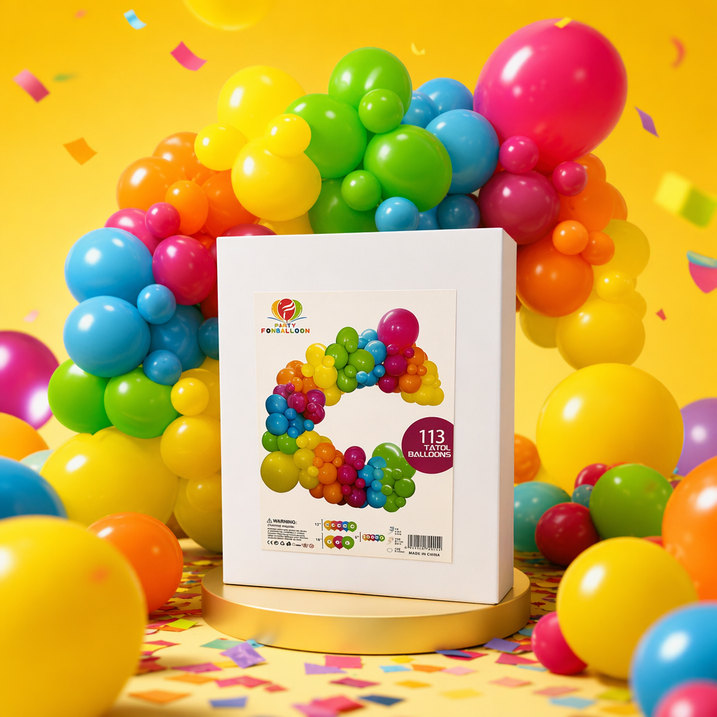 Colorful balloon decoration set for parties, weddings, birthday celebrations, universal, including air pump accessories Specification image