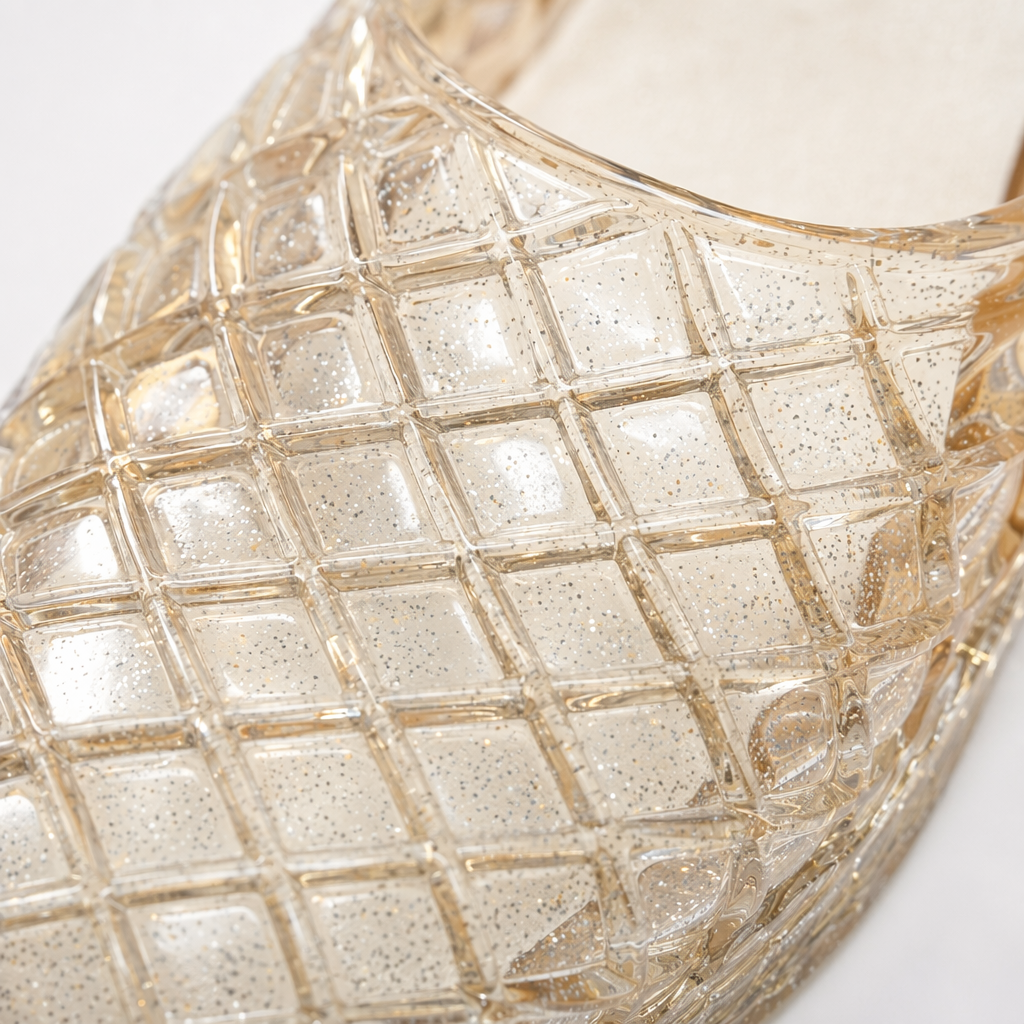 Transparent grid flip-flops for women, summer breathable and anti-slip soft-soled casual beach shoes Application Scenario