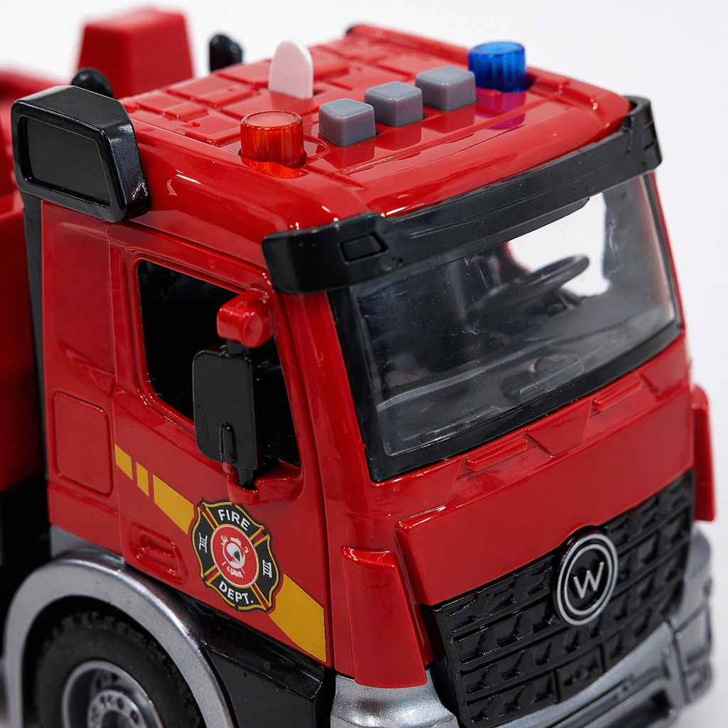 The red fire engine alloy children's toy can be dragged and make sounds Application Scenario