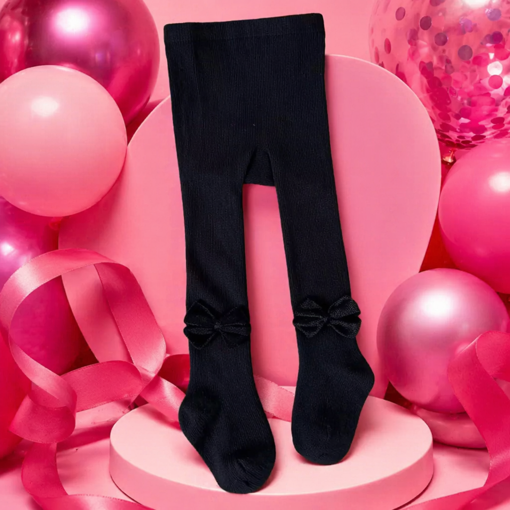 Black bow pantyhose women's slimming and skin-penetrating elastic base socks Specification image