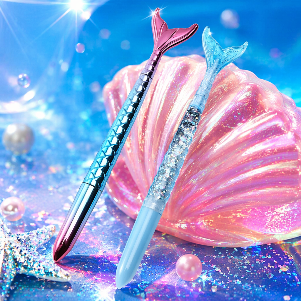 Blue gradient fish-tail pen body gel pen 0.5mm smooth writing office stationery Specification image
