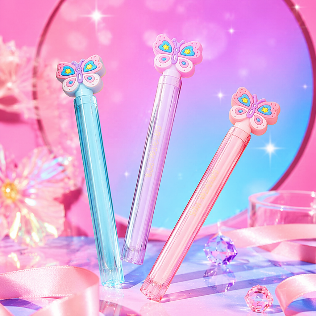 Colorful butterfly-shaped pens are creative stationery for students and fun writing tools for children Specification image