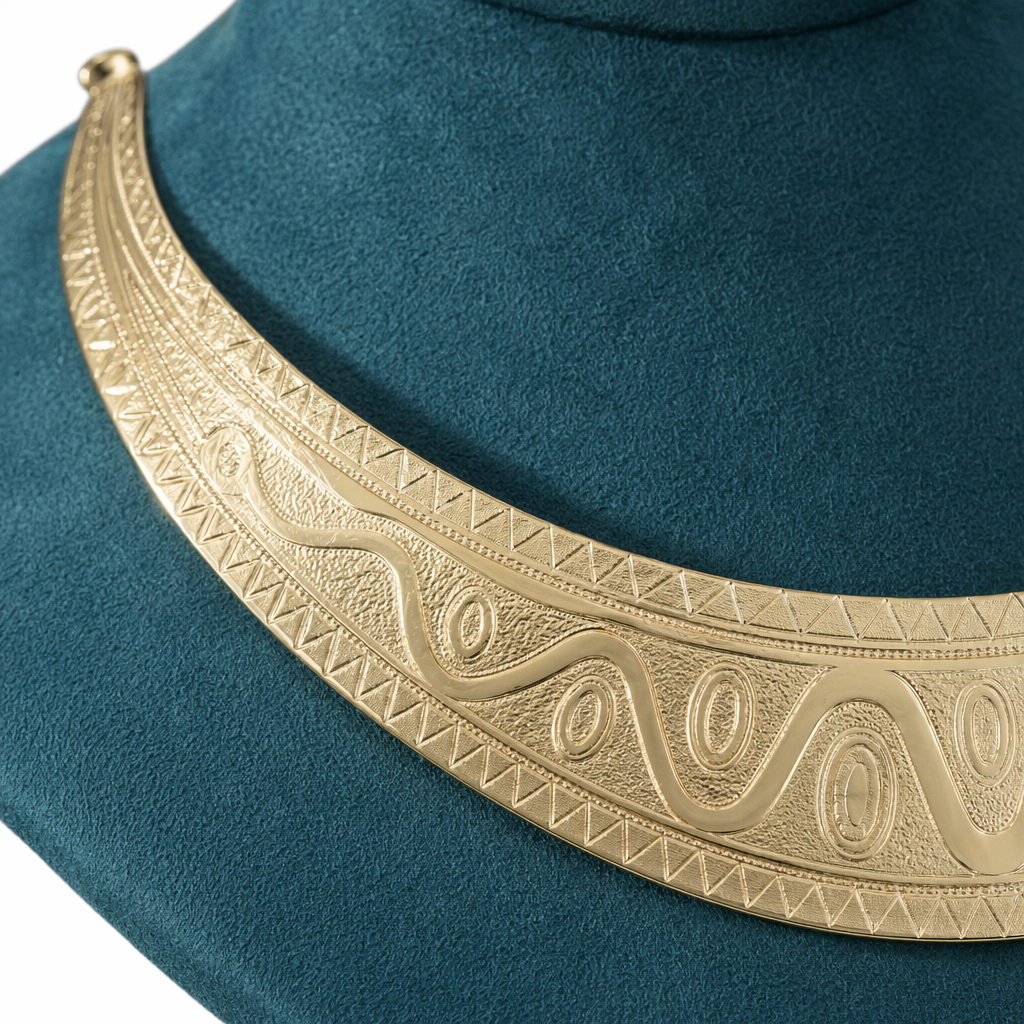 قلادة ذهبية ذات نطاقات خضراء داكنة Application Scenario