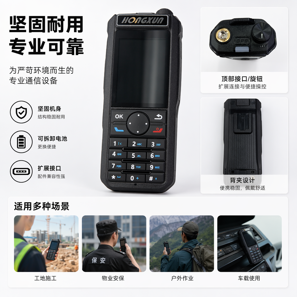 弘讯M20黑色按键手机 耐用经典直板老人学生备用机