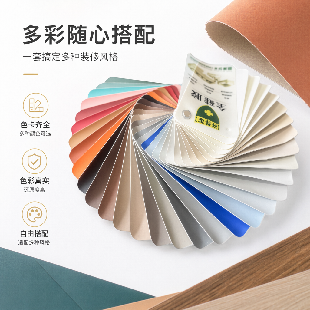 彩色色卡扇形展开式设计参考工具 实用美术配色指南