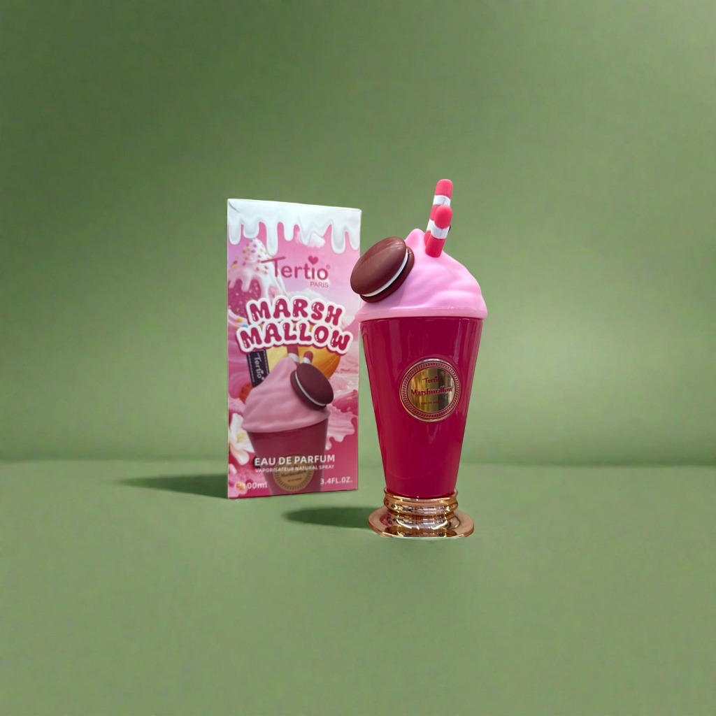 A pink dessert-shaped perfume bottle with a packaging box, featuring a sweet and girlish fragrance decoration Specification image