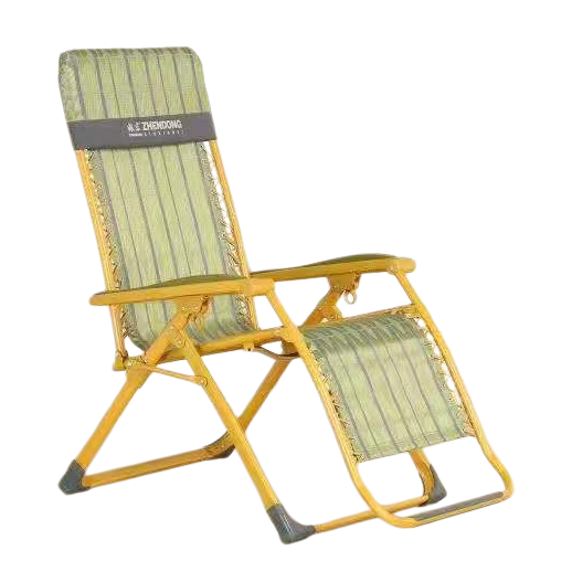 Green striped lounge chair, home balcony, outdoor adjustable lazy sofa Item Picture