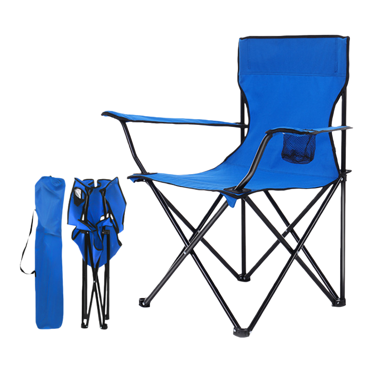 The blue folding chair is a portable and lightweight small stool for home outdoor camping Item Picture