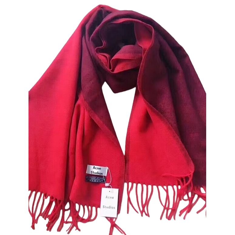 وشاح مخماش أحمر متدرج، خفيف وناعم Item Picture